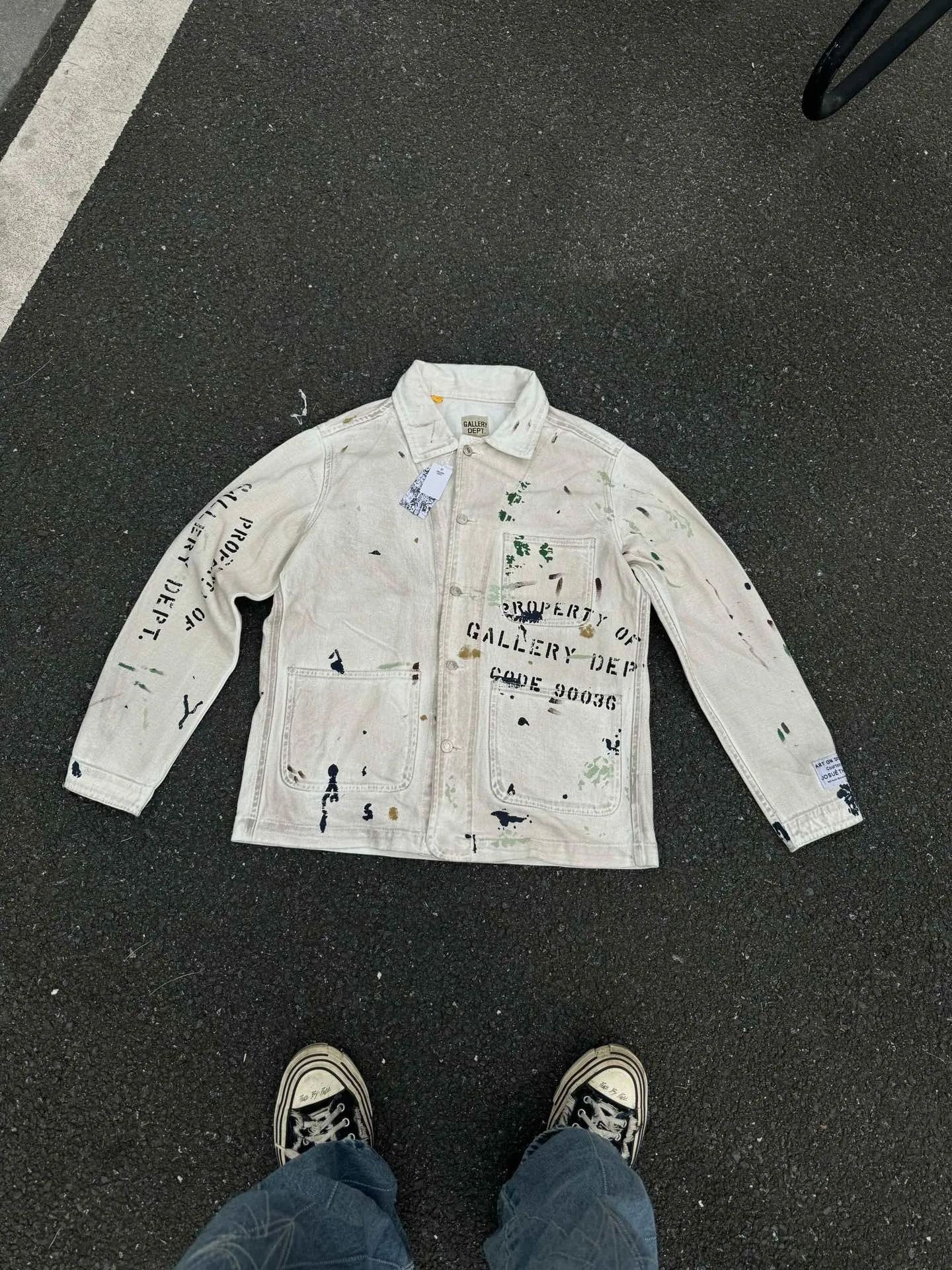 P300💰G44 Gallery Dept EP Jacket Hand-painted graffiti jacket American high street zipper jacket Size: S-XL